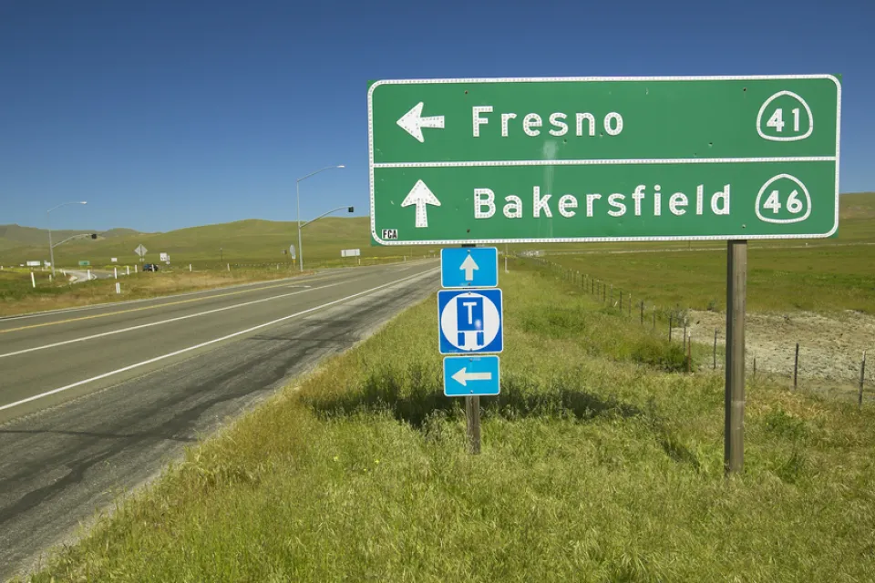 Bakersfield and Fresno Sign
